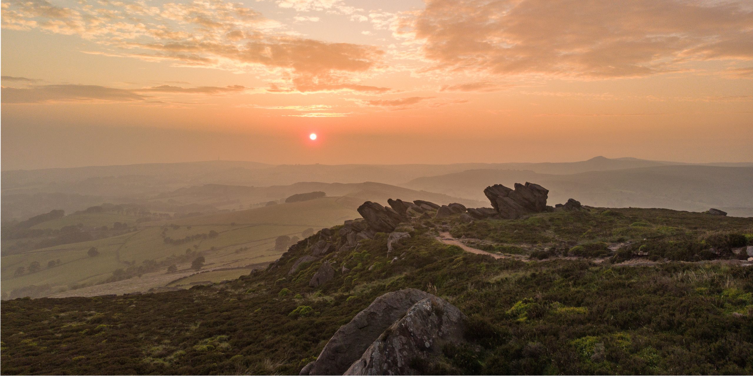 The Roaches Sunset Canvas a beautiful peak district view