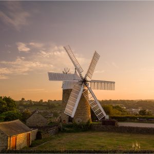 Heage Windmill Fine Art Print showing the Derbyshire location at sunset